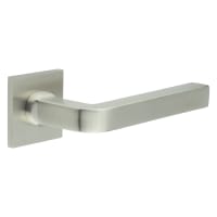 CRES by Frelan Satin Stainless Steel Sprung Fire Rated Door Handles on Square Rose - CR-104 Range