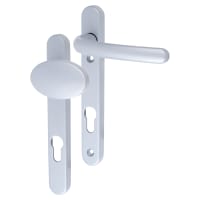 Fab & Fix Premium Satin Silver uPVC Multipoint Lever/Pad Door Handles - 92mm c/c - Windsor Range