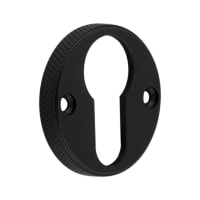 Burlington by Frelan Westbourne Knurled Escutcheon - 40mm Diameter - Euro - Black