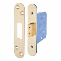 Altro Architectural 5 Lever Deadlock - 78mm Case - 57mm Backset - Radius - PVD Brass