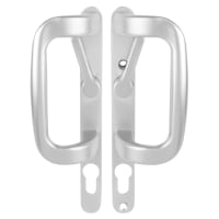 Trojan Silver uPVC Patio Euro Lock Door Handles