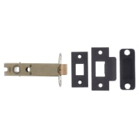 Atlantic Heavy Duty Tubular Latch - 100mm Case - 75mm Backset - Square - Matt Black