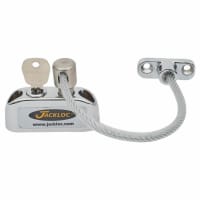 Jackloc Pro-5 Key-Locking Retro Style Cable Window Restrictor - Chrome