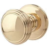 Carlisle Brass Polished Brass Rimmed Mortice Door Knob - 70mm Rose Diameter - Delamain Range