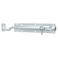 Traditional Tower Gate Bolt - Necked - 200mm Length - Zinc Plated