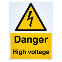 Altro Danger High Voltage Sign - 300 x 400mm - Rigid Plastic