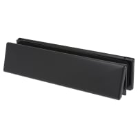 TSS Telescopic Letter Plate - 300 x 70mm - 20-40mm Door Thickness - Black
