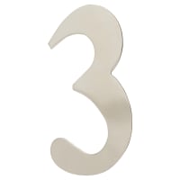 Rutland Frontier Collection 75mm Concealed Self Adhesive Door Numeral - 3 - Polished Nickel