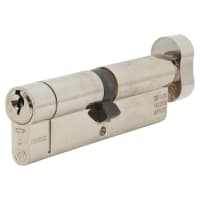 TSS TS007 1 Star 6 Pin 100mm Euro Thumbturn Cylinder - 50 Turn + 50mm - Pol Chrome - Keyed To Differ