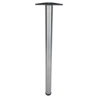 Rothley Round Adjustable Worktop Support Breakfast Bar Table Leg - 60 x 870-895mm - Pewter