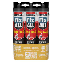 Soudal Fix All High Tack Sealant & Adhesive - 290ml - White - Pack of 3