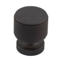 Burlington by Frelan Piccadilly Knurled Round Cabinet Knob - 30mm Diameter - Dark Bronze