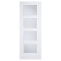 LPD Vancouver 4 Light Clear Glazed Primed Solid Internal Door - 1981 x 610 x 35mm - White