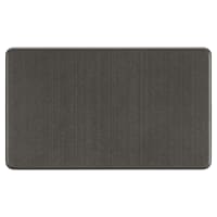 Knightsbridge 2 Gang Blank Plate - Smoked Bronze
