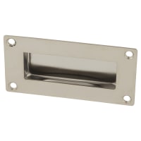 Altro Rectangular Flush Cabinet Pull Handle - 102 x 51mm - Polished Stainless Steel