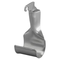 elfa Top Track System - Hanging Rail Holder Bracket - 43 x 35 x 77mm - Platinum