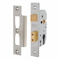 UNION 2249 Bolt Through Euro Profile Sashlock - 65mm Case - 44.5mm Backset - Satin Stainless Steel