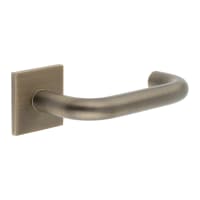 CRES by Frelan Antique Brass Unsprung 19mm Fire Rated Return to Door Handles on Square Rose - CR-106 Range
