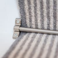 Altro Stair Rod with Plain Finials - 900mm Length - Satin Nickel