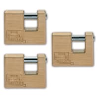 Burg Wachter Quadra Shutter Lock - 70mm Body - 22 x 16.5mm Shackle - Keyed Alike - Pack of 3