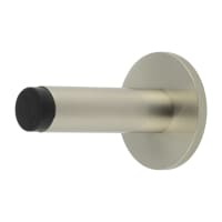 Burlington by Frelan Plain Projection Door Stop on Knurled Rose - 76mm Projection - Satin Nickel