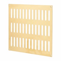 Hampstead Plain Slotted Vent - 242 x 242mm - 13500mm² Free Air Flow - Polished Brass
