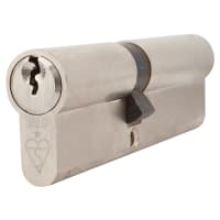 Yale 1 Star 6 Pin Kitemarked 105mm Euro Double Cylinder - 45 + 60mm - Pol Nickel - Keyed to Differ