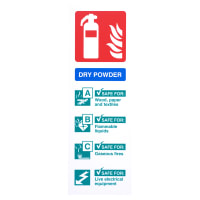 Altro Dry Powder Extinguisher Sign - 100 x 300mm - Rigid Plastic