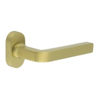 CRES by Frelan Satin Brass uPVC Multipoint Door Handles on Oval Rose - CR-104 Range