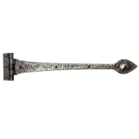 Louis Fraser Tudor Door Tee Hinge - 304mm Length - Antique Pewter