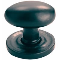 Olde Forge Oval Cabinet Knob - 37 x 35mm - Antique Black Iron