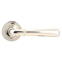 From The Anvil Polished Nickel Door Handles on Round Screw On Rose - Newbury Range