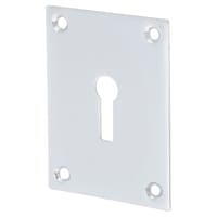 Jumbo Repair Escutcheon - 65.5 x 47.6mm - Keyhole - Polished Chrome