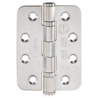Eclipse Radius Ball Bearing Marine Grade Fire Door Hinge - 102 x 76 x 3mm - Sat Stainless - Pair