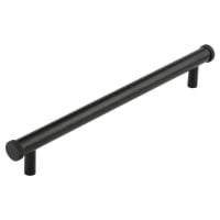 Hoxton by Frelan Wenlock 15mm Knurled T-Bar Cabinet Pull Handle - 224mm c/c - Black