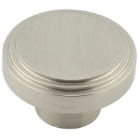 Hoxton by Frelan Cropley Stepped Round Cabinet Knob - 40mm Diameter - Satin Nickel