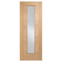 LPD Vancouver 1 Light Long Light Clear Glazed Pre-Finished Solid Internal Door - 1981 x 686mm - Oak