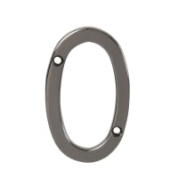 76mm Screw Fix Door Numeral - 0 - Bright Bronze