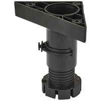 Triangular Adjustable Cabinet Furniture Plinth Legs - 100-160mm - Black - Pack of 4