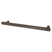 Alexander & Wilks Crispin 15mm Knurled T-Bar Cabinet Pull Handle - 224mm Centres - Antique Brass