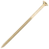 SiDAX General Purpose Pozi Countersunk Chipboard Wood Screws - 5.0 x 100mm - Yellow Zinc - Pk of 100