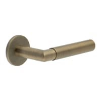 CRES by Frelan Antique Brass Sprung Fire Rated Door Handles on Round Rose - CR-102 Range