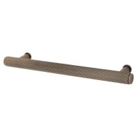 Alexander & Wilks Crispin 15mm Knurled T-Bar Cabinet Pull Handle - 160mm Centres - Antique Brass
