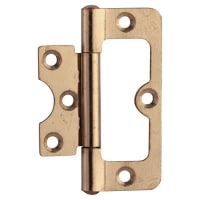 Hurlinge Cabinet Hinge - 75 x 51 x 1.5mm - Polished Brass - Pair