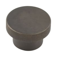 Hoxton by Frelan Thaxted Lines Round Cabinet Knob - 40mm Diameter - Dark Bronze