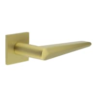 CRES by Frelan Satin Brass Fixed Dead Door Handles on Square Rose - CR-107 Range