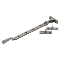 Olde Forge Square Casement Window Stay - 10 Inch/250mm - Polished Iron