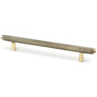 From The Anvil Brompton 14mm Knurled T-Bar Cabinet Pull Handle - 160mm Centres - Aged Brass