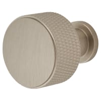 Alexander & Wilks Lucia Knurled Round Cabinet Knob - 29mm Diameter - Satin Nickel