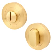 Hampstead Oval Bathroom Turn & Release - 52mm Diameter - Satin Brass